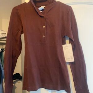 NWT Athleta Long Sleeve Henley Top